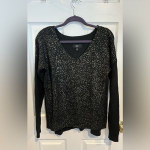 Wossino Black & Gold Flake Sweater